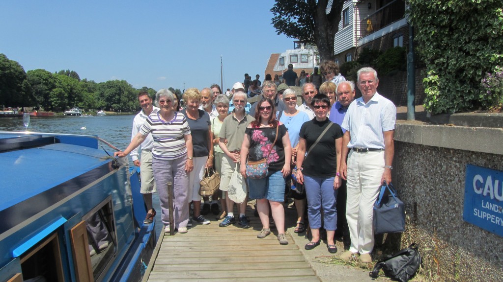 Ringers' boat trip on the Thames - July 2013