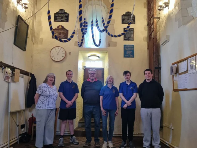 Well done to Max and Ed on their quarter peal yesterday at Thames Ditton; first inside for Max 👍🏻 👏🏻 Link in Stories - go like on #bellboard #quarterpealselfie #kingstonbellringers #bellringing #quarterpeal https://bb.ringingworld.co.uk/view.php?id=1840323