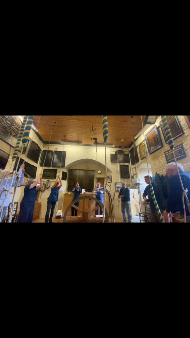 On our way to ringing this morning, a passersby greeted us and recognised us as the bell ringers and asked if I had listened to the song he said goes with our ringing, Ghost Town by The Specials a few weeks back. What do you think? It goes rather well! 😂 

12 today so lots of rounds on 12 for Catherine (👍🏻); Stedman Triples (video - with Team Kingston blue! Thank you Kate for taking off your sweatshirt so that I could have a coordinated team pic 😂🩵💙); PH9; call changes on 12 and finished off with some nice rounds on 10. Palm Sunday procession along the river today so the church was rather empty. Mike’s landmark 500th #quarterpeal this afternoon for #evensong - good luck Mike and band! No practice this week as it is #holyweek but we will be back next week, Easter Sunday 🐣 🔔 #bellringing #kingstonuponthames #kingstonbellringers #allsaintschurchkingston